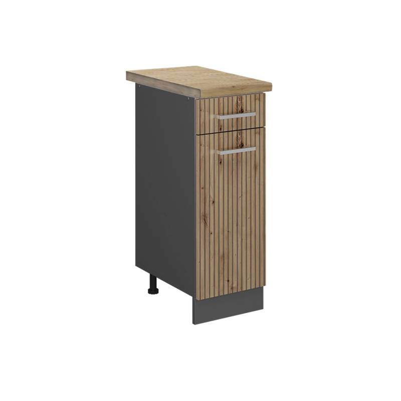 Vicco Küchenunterschrank R-Line Artisan-Eiche/Anthrazit 30 cm AP Eiche von Vicco