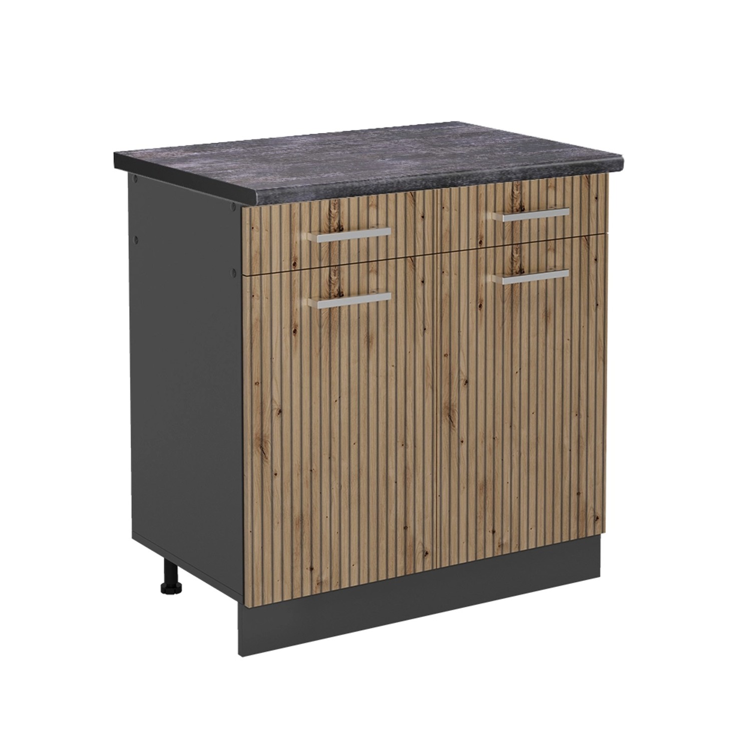 Vicco Küchenunterschrank R-Line Artisan-Eiche/Anthrazit 80 cm AP Anthrazit mit Anthrazit Korpus Vicco Küchenunterschrank R-Line Artisan-Eiche/Anthrazit 80 cm AP Anthrazit mit Anthrazit Korpus von Vicco