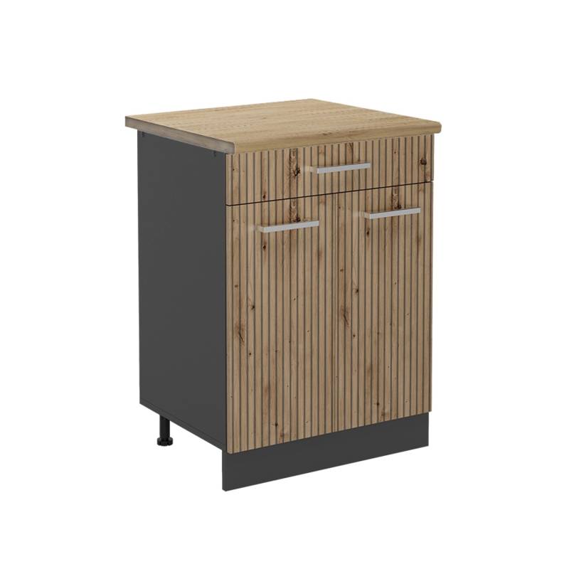 Vicco Küchenunterschrank R-Line Artisan-Eiche/Anthrazit 80 cm AP Eiche von Vicco