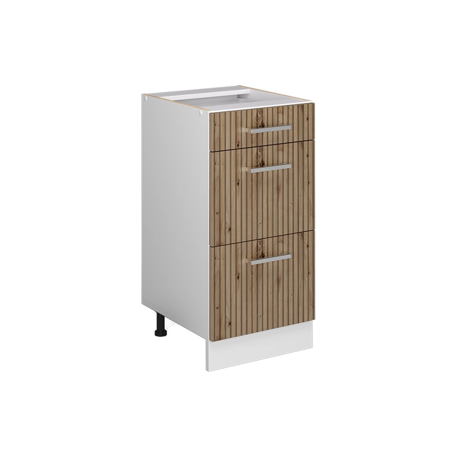 Vicco Küchenunterschrank R-Line Artisan-Eiche/Weiß 40 cm mit Schubladen ohne Arbeitsplatte von Vicco