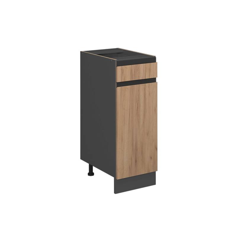 Vicco Küchenunterschrank R-Line Goldkraft Eiche/Anthrazit 30 cm J-Shape ohne Arbeitsplatte von Vicco