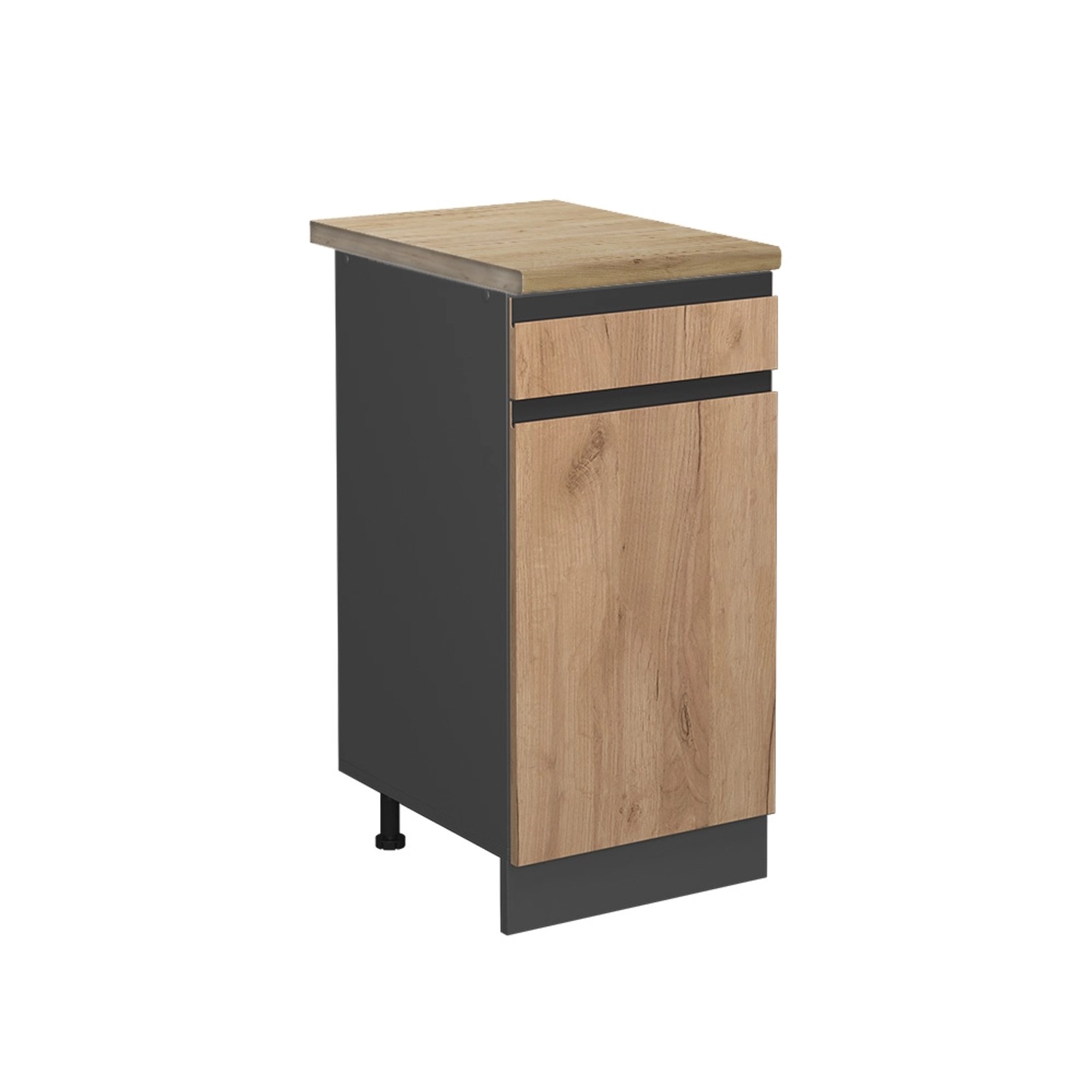 Vicco Küchenunterschrank R-Line Goldkraft Eiche/Anthrazit 40 cm AP Eiche mit Anthrazit Korpus Vicco Küchenunterschrank R-Line Goldkraft Eiche/Anthrazit 40 cm AP Eiche mit Anthrazit Korpus von Vicco