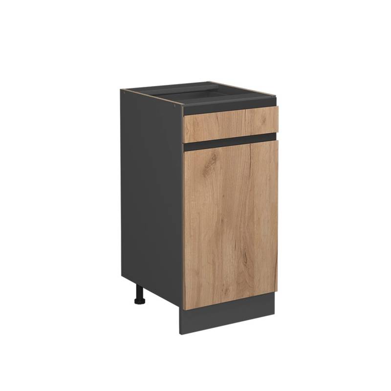 Vicco Küchenunterschrank R-Line Goldkraft Eiche/Anthrazit 40 cm J-Shape ohne Arbeitsplatte von Vicco