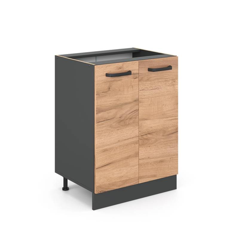 Vicco Küchenunterschrank R-Line Goldkraft Eiche/Anthrazit 60 cm ohne Arbeitsplatte von Vicco