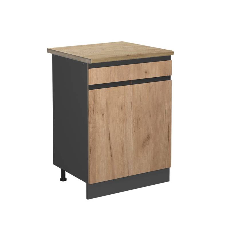 Vicco Küchenunterschrank R-Line Goldkraft Eiche/Anthrazit 80 cm AP Eiche mit Anthrazit Korpus Vicco Küchenunterschrank R-Line Goldkraft Eiche/Anthrazit 80 cm AP Eiche mit Anthrazit Korpus von Vicco