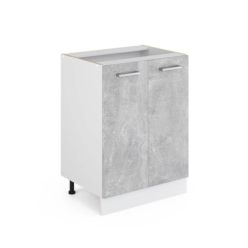 Vicco Küchenunterschrank R-Line Küchenkommode Beton/Weiß 60 cm ohne Arbeitsplatte von Vicco