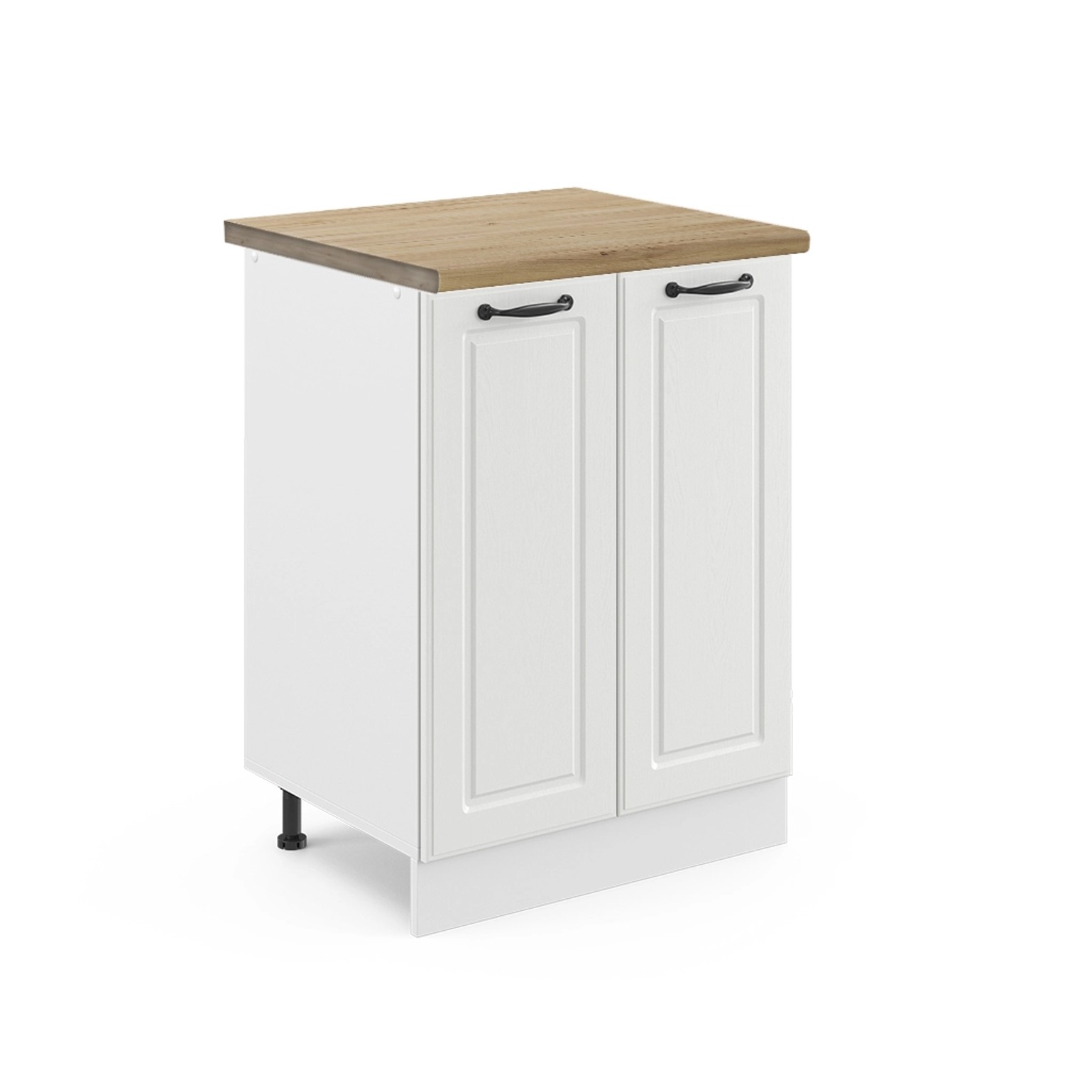 Vicco Küchenunterschrank R-Line Küchenkommode Weiß Landhaus/Weiß 60 cm AP Eiche von Vicco