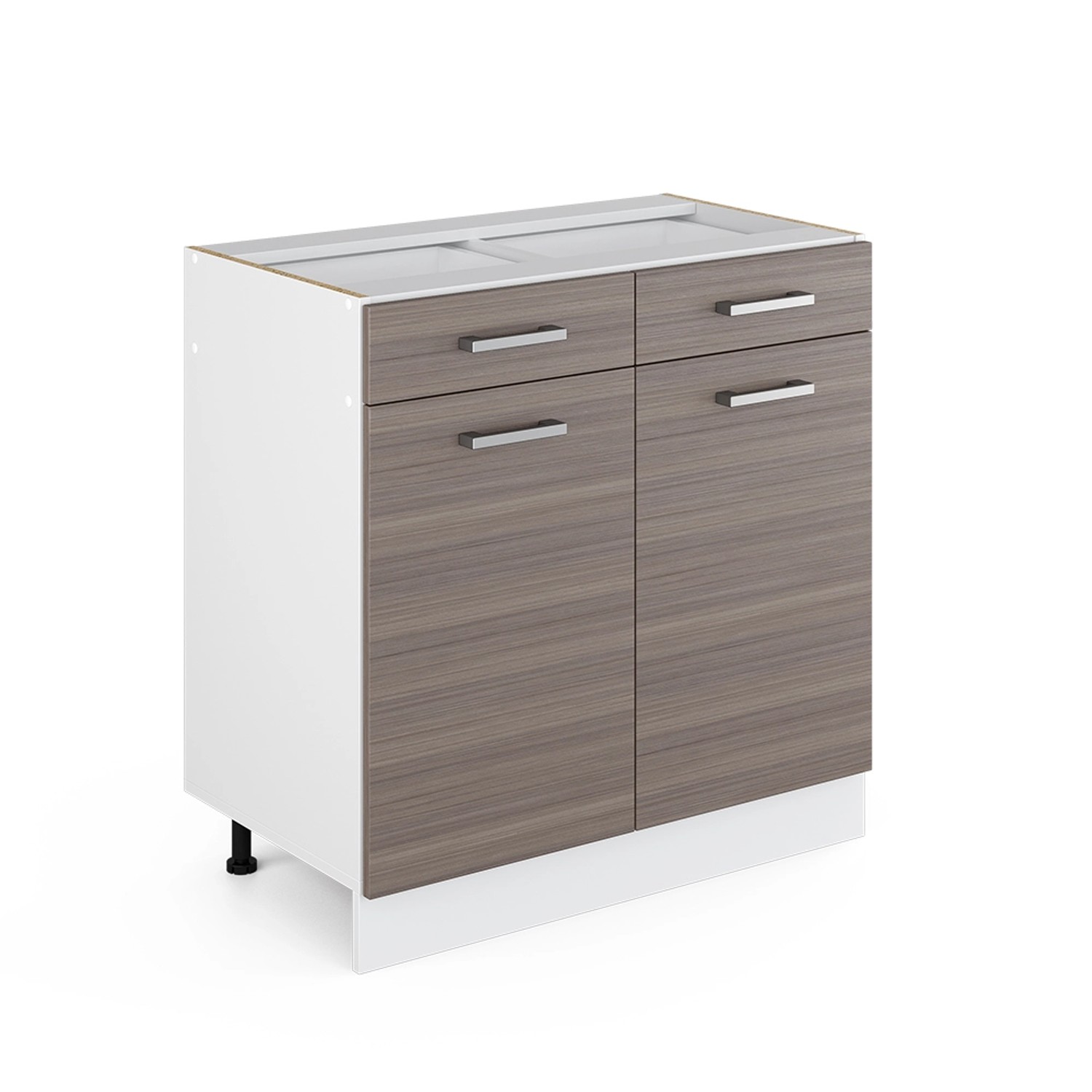 Vicco Küchenunterschrank R-Line Schubladenschrank für die Küche Edelgrau 80 cm ohne Arbeitsplatte von Vicco
