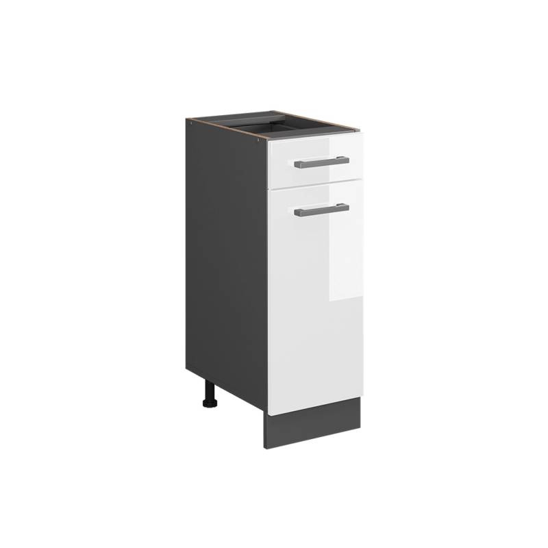 Vicco Küchenunterschrank R-Line Weiß Hochglanz/Anthrazit 30 cm ohne Arbeitsplatte von Vicco