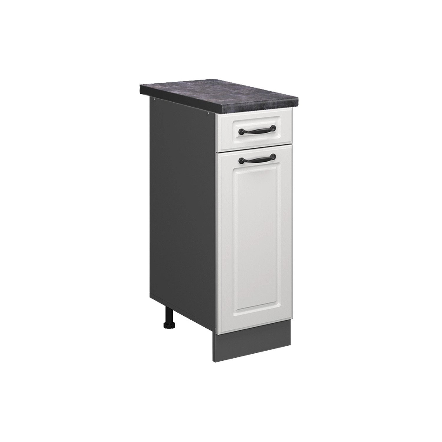 Vicco Küchenunterschrank R-Line Weiß Landhaus/Anthrazit 30 cm AP Anthrazit Vicco Küchenunterschrank R-Line Weiß Landhaus/Anthrazit 30 cm AP Anthrazit von Vicco