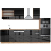 Vicco - Küchenzeile Fame-Line, Anthrazit Hochglanz/Goldkraft Eiche, 300 cm mit Hochschrank, ap Eiche Vicco - Küchenzeile Fame-Line, Anthrazit Hochglanz/Goldkraft Eiche, 300 cm mit Hochschrank, ap Eiche von Vicco