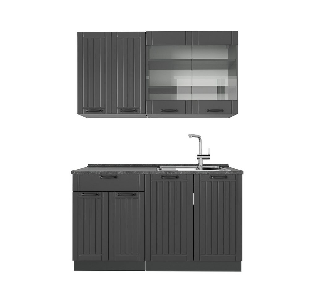 Vicco Küchenzeile Fame-Line, Dunkelgrau/Anthrazit, 140 cm ohne Arbeitsplatte Vicco Küchenzeile Fame-Line, Dunkelgrau/Anthrazit, 140 cm ohne Arbeitsplatte von Vicco