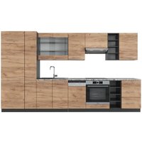 Vicco - Küchenzeile Fame-Line, Goldkraft Eiche/Anthrazit, 355 cm ohne Arbeitsplatte Vicco - Küchenzeile Fame-Line, Goldkraft Eiche/Anthrazit, 355 cm ohne Arbeitsplatte von Vicco