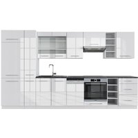 Vicco - Küchenzeile Fame-Line, Weiß Hochglanz/Weiß, 355 cm ohne Arbeitsplatte Vicco - Küchenzeile Fame-Line, Weiß Hochglanz/Weiß, 355 cm ohne Arbeitsplatte von Vicco