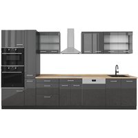 Vicco - Küchenzeile R-Line, Anthrazit Hochglanz/Anthrazit, 350 cm ohne Arbeitsplatte Vicco - Küchenzeile R-Line, Anthrazit Hochglanz/Anthrazit, 350 cm ohne Arbeitsplatte von Vicco