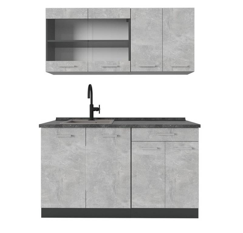 Vicco Küchenzeile R-Line, Beton/Anthrazit, 140 cm, AP Anthrazit Vicco Küchenzeile R-Line, Beton/Anthrazit, 140 cm, AP Anthrazit von Vicco