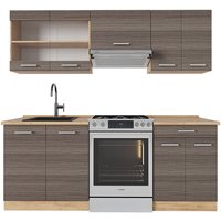 Vicco - Küchenzeile R-Line, Edelgrau/Goldkraft Eiche, 200 cm ohne Arbeitsplatte Vicco - Küchenzeile R-Line, Edelgrau/Goldkraft Eiche, 200 cm ohne Arbeitsplatte von Vicco