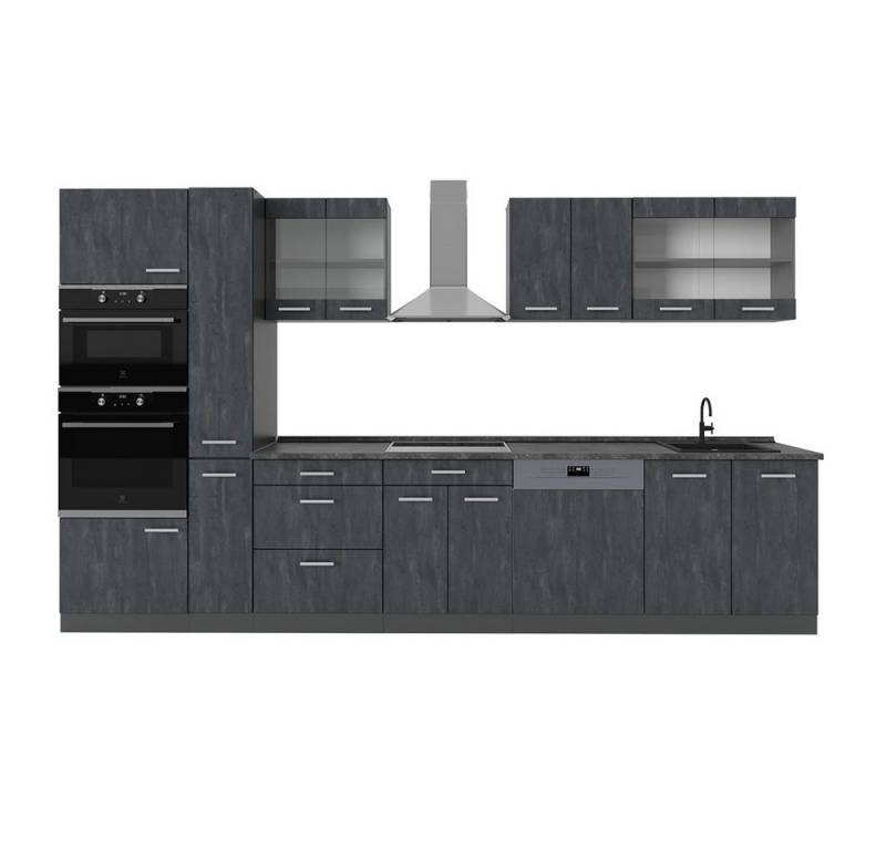 Vicco Küchenzeile R-Line, Schwarz Beton/Anthrazit, 350 cm ohne Arbeitsplatte Vicco Küchenzeile R-Line, Schwarz Beton/Anthrazit, 350 cm ohne Arbeitsplatte von Vicco