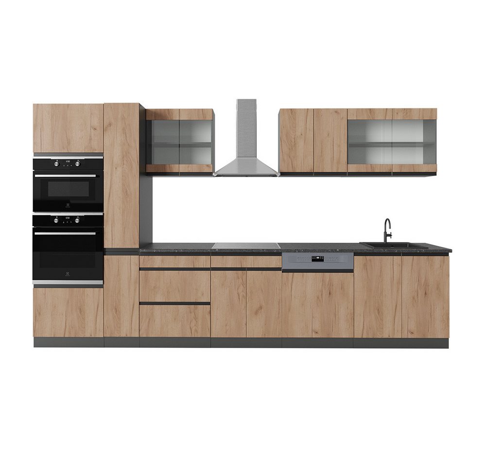 Vicco Küchenzeile R-Line Goldkraft Eiche/Anthrazit 350cm +Hochschrank ohne Arbeitsplatte Vicco Küchenzeile R-Line Goldkraft Eiche/Anthrazit 350cm +Hochschrank ohne Arbeitsplatte von Vicco