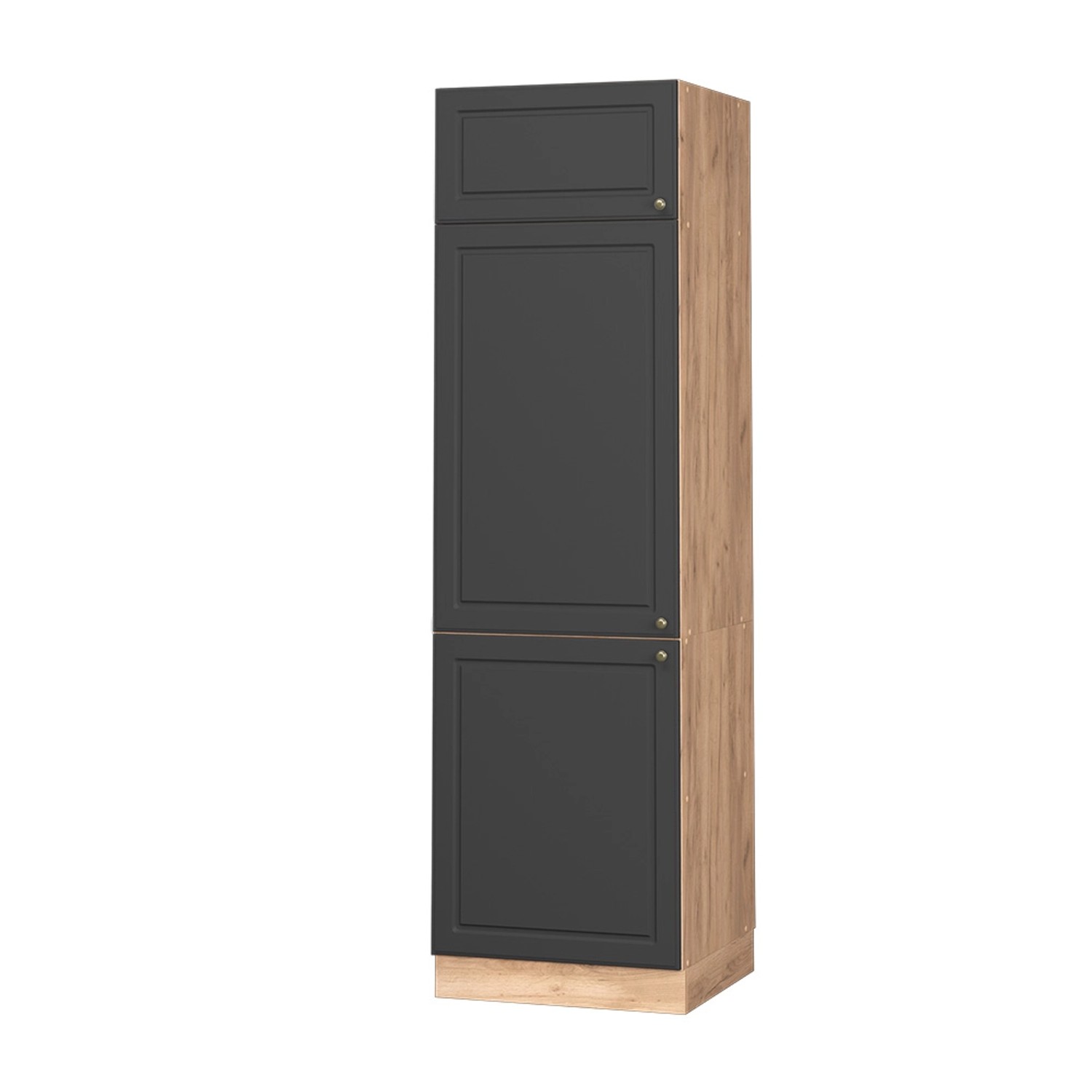 Vicco Kühlumbauschrank Fame-Line Anthrazit-Gold/Goldkraft Eiche 60 cm von Vicco
