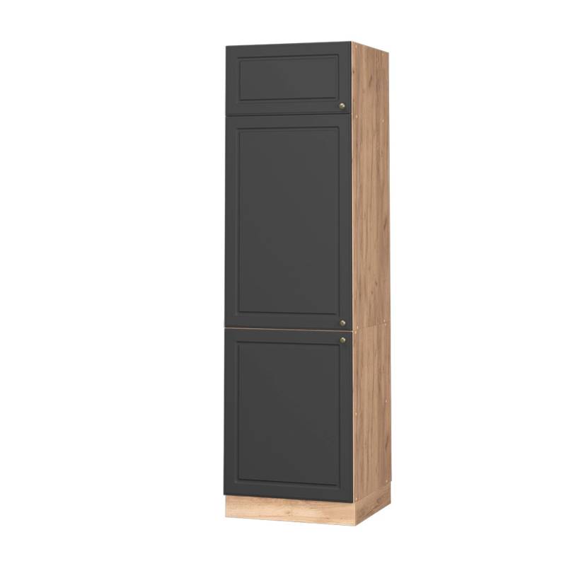 Vicco Kühlumbauschrank Fame-Line Anthrazit-Gold/Goldkraft Eiche 60 cm von Vicco