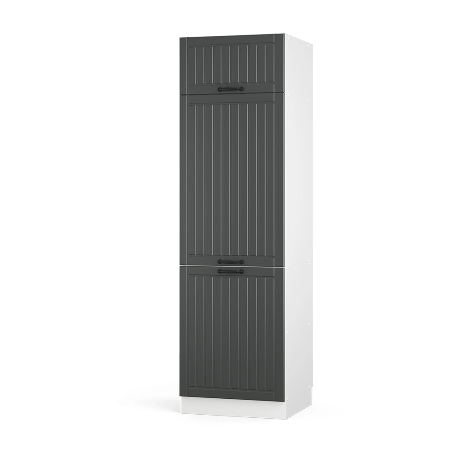 Vicco Kühlumbauschrank Fame-Line Hochschrank für die Küche Anthrazit/Weiß 60 cm von Vicco