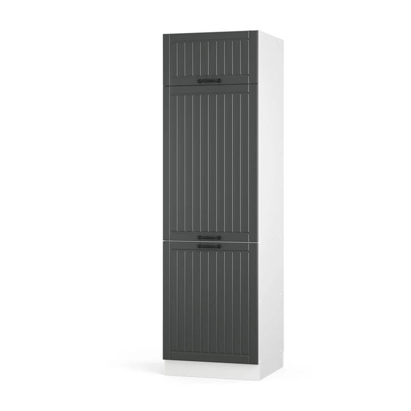 Vicco Kühlumbauschrank Fame-Line Hochschrank für die Küche Anthrazit/Weiß 60 cm von Vicco