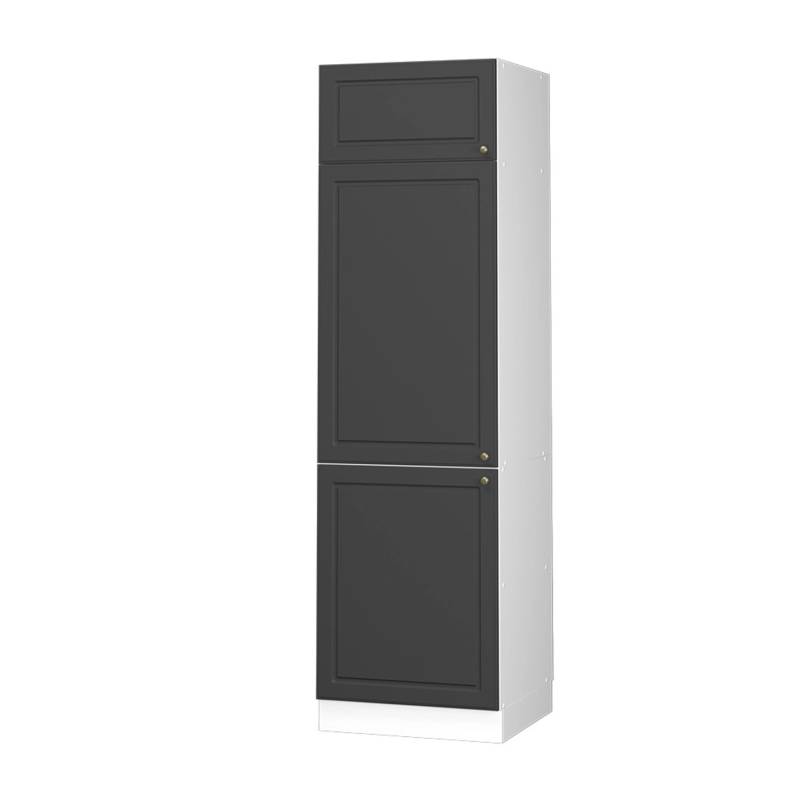 Vicco Kühlumbauschrank Fame-Line Hochschrank für die Küche Anthrazit-Gold/Weiß 60 cm von Vicco