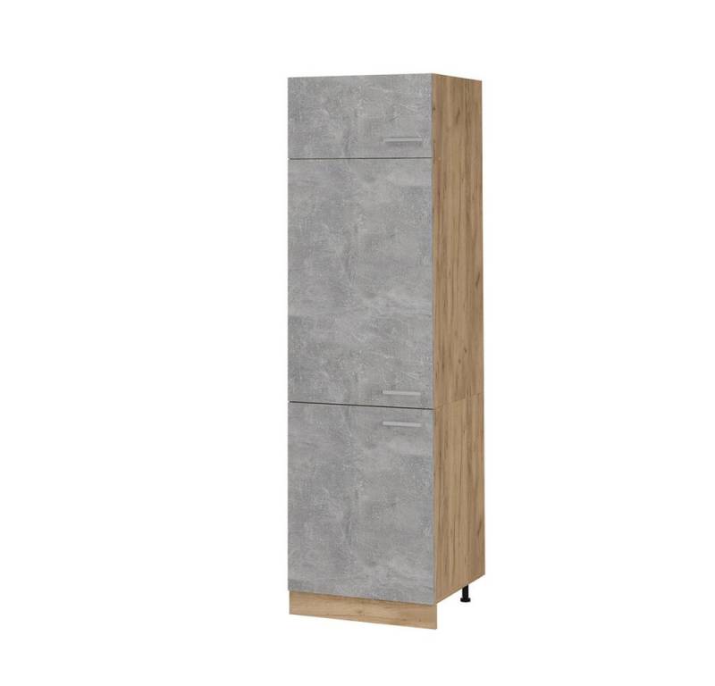 Vicco Kühlumbauschrank R-Line, Beton/Goldkraft Eiche, 60 cm von Vicco