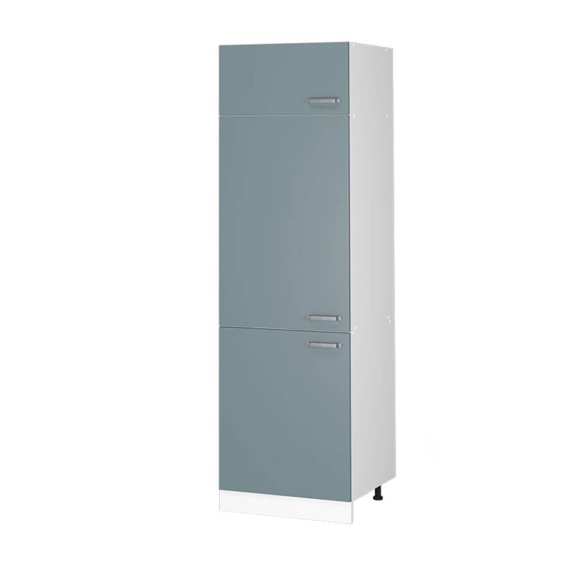 Vicco Kühlumbauschrank R-Line Hochschrank für die Küche Blau-Grau/Weiß 60 cm von Vicco