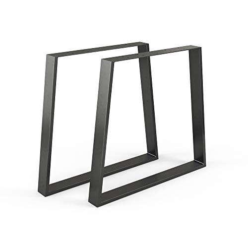 Vicco Tischbeine, Tischfüsse, Schwarz, 80 x 72 cm Trapezförmig von Vicco