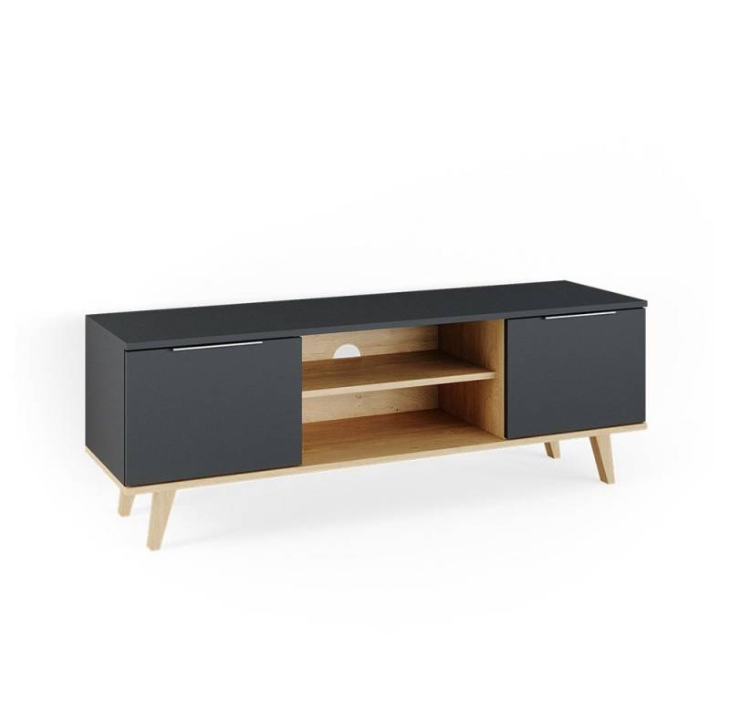 Vicco Lowboard Fernsehschrank Sideboard Nautica Anthrazit / Buche von Vicco