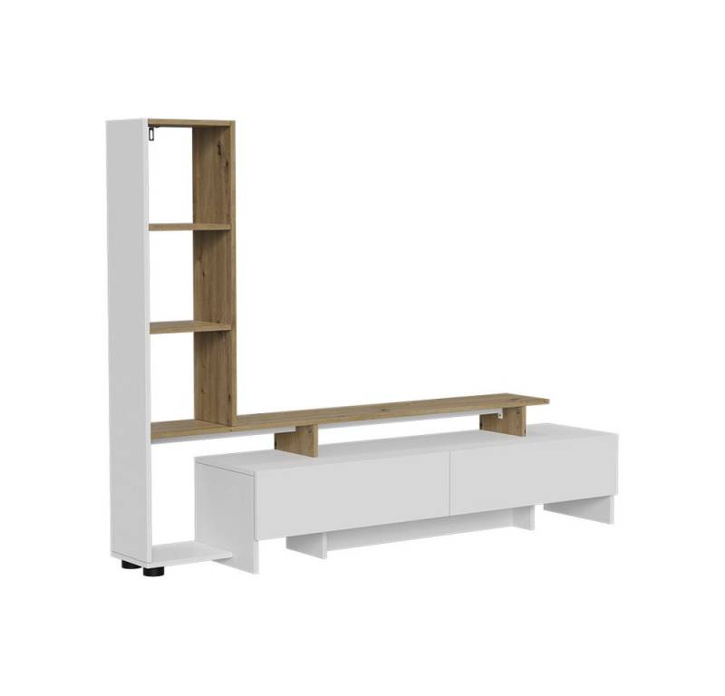 Vicco Lowboard Tavora, Weiß/Eiche, 168.2 x 120 cm mit 2 Schubladen Vicco Lowboard Tavora, Weiß/Eiche, 168.2 x 120 cm mit 2 Schubladen von Vicco