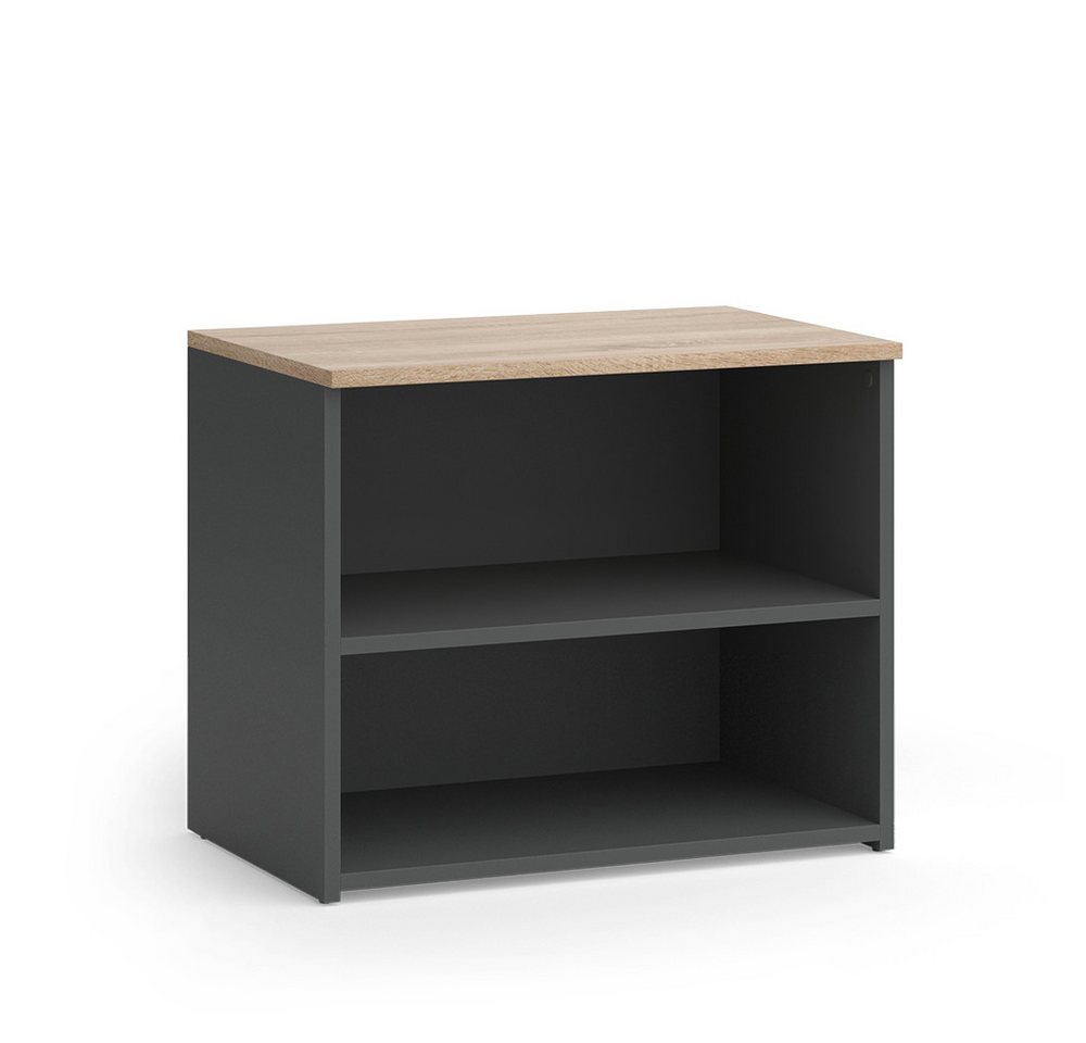 Vicco Lowboard Wido, Anthrazit/Sonoma, 60 x 50 cm mit 2 Fächern von Vicco