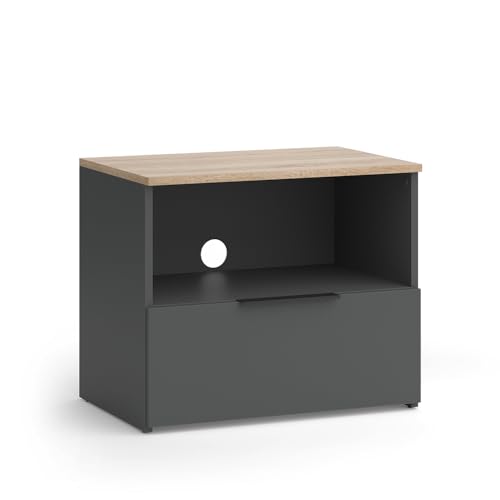 Vicco Lowboard Wido, Anthrazit/Sonoma, 60 x 50 cm mit Schublade von Vicco