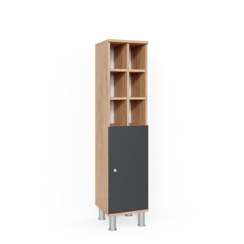 Vicco Midischrank Anthrazit Fynn 30x131x30 cm - Badezimmermöbel, Zusätzlicher Stauraum für Handtücher, Pflegeprodukte & Deko Vicco Midischrank Anthrazit Fynn 30x131x30 cm - Badezimmermöbel, Zusätzlicher Stauraum für Handtücher, Pflegeprodukte & Deko von Vicco