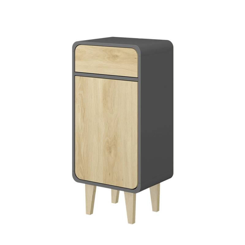 Vicco Midischrank Arla Anthrazit/Goldkraft Eiche 40 x 81 cm von Vicco