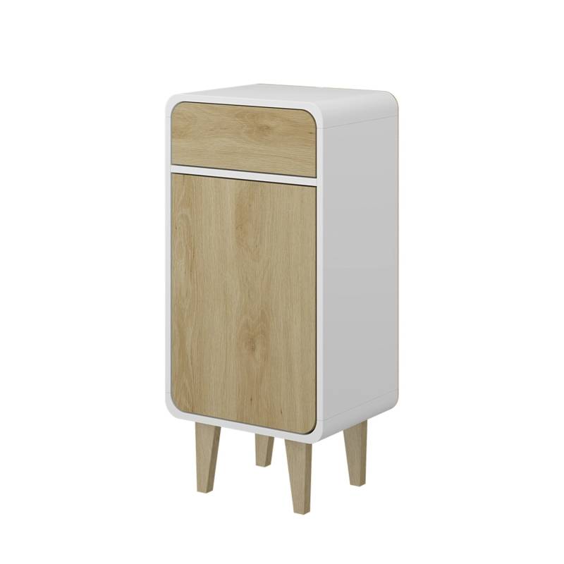 Vicco Midischrank Arla Weiß/Eiche 40 x 81 cm von Vicco