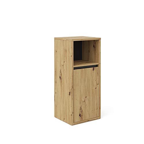 Vicco Midischrank Artisan-Eiche Viola 33x80x38 cm - Badezimmermöbel, Leichte Reinigung des Bodens Dank wandhängender Montage von Vicco