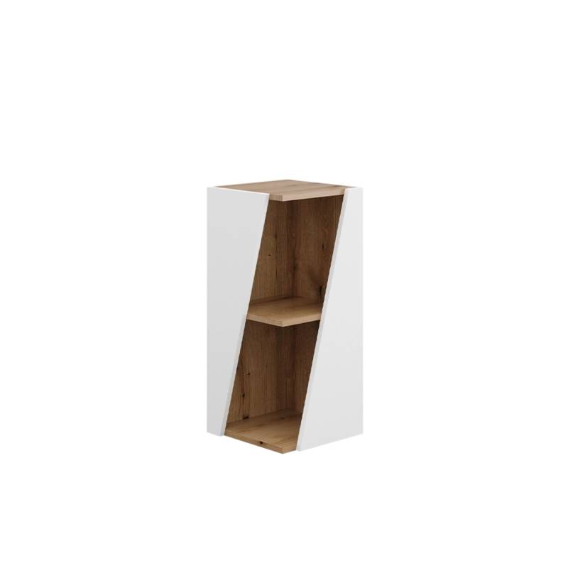 Vicco Midischrank Benno Weiß/Eiche 32 x 71 cm mit Offenen Ablagen von Vicco