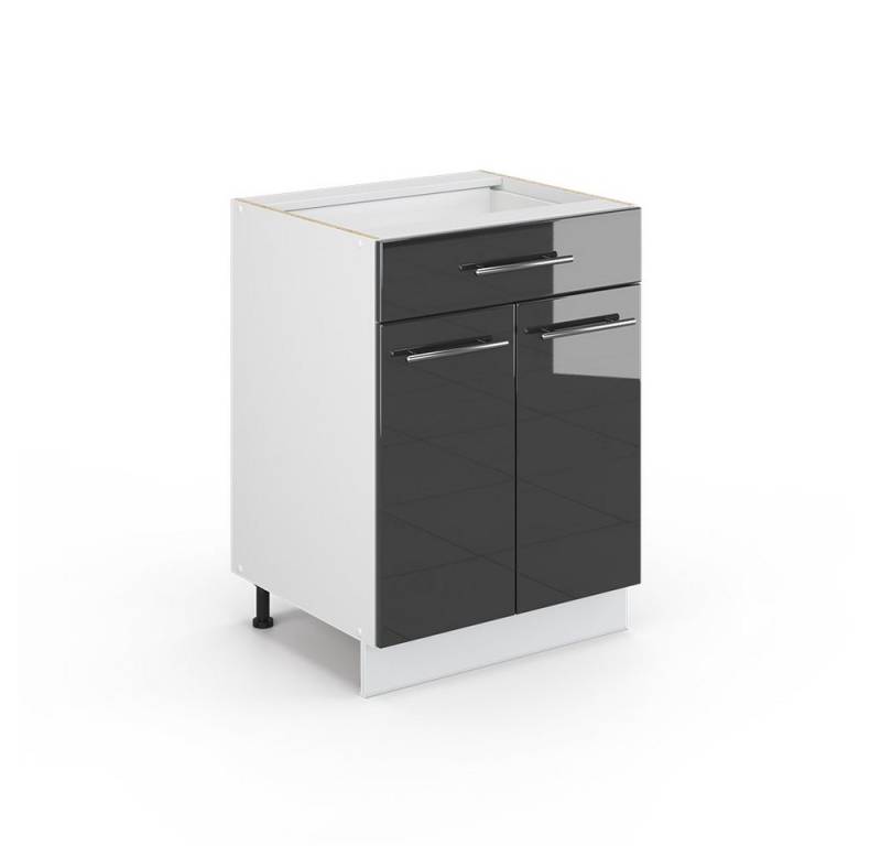Vicco Midischrank Fame-Line Anthrazit HG/Weiß 60x81.6cm mit Schublade ohne AP von Vicco