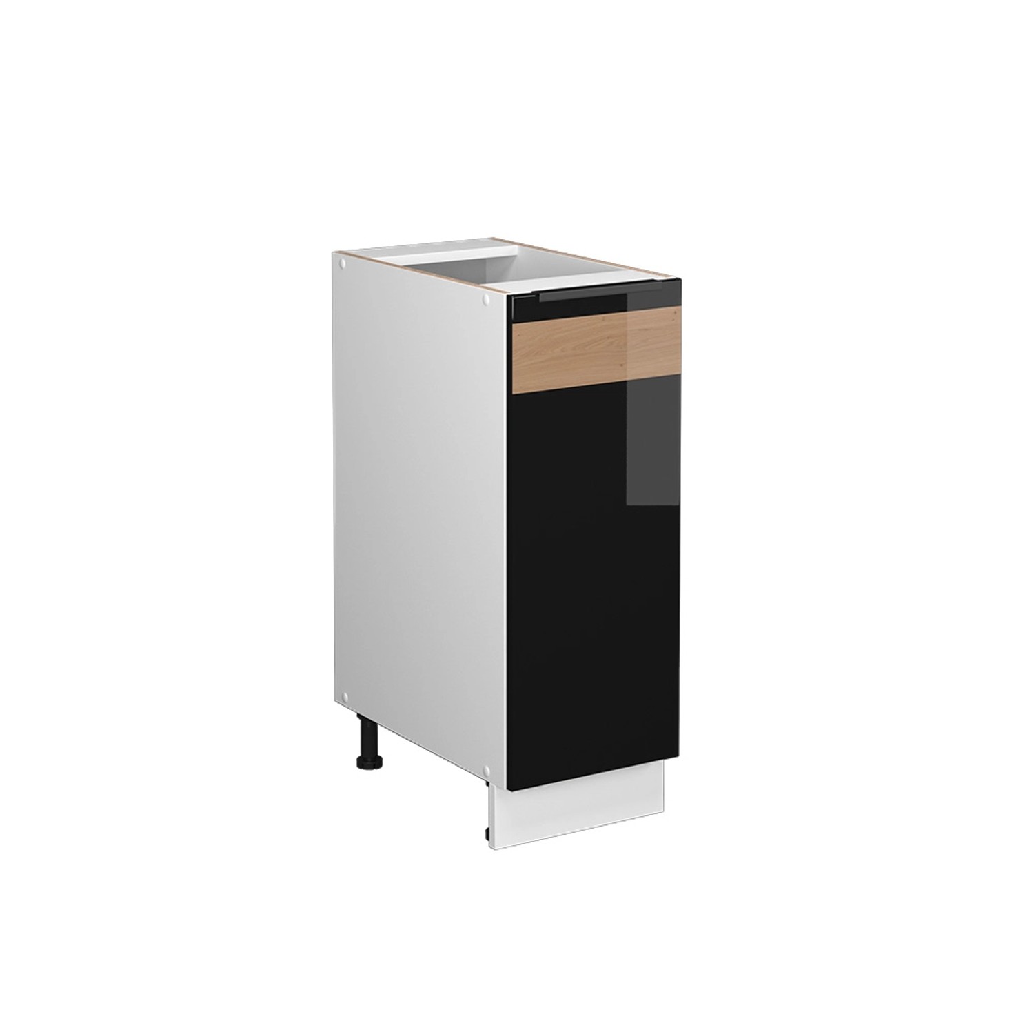 Vicco Midischrank Fame-Line Schwarz-Eiche Hochglanz/Weiß 30 x 82 cm ohne Arbeitsplatte Vicco Midischrank Fame-Line Schwarz-Eiche Hochglanz/Weiß 30 x 82 cm ohne Arbeitsplatte von Vicco