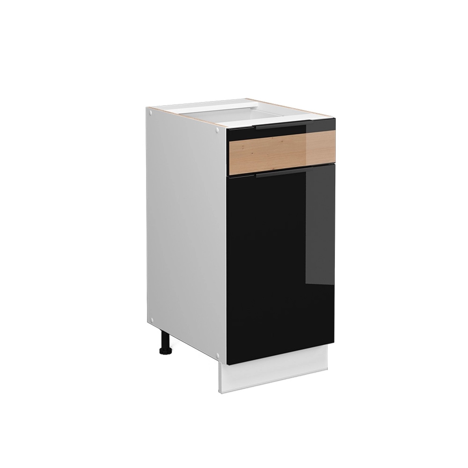 Vicco Midischrank Fame-Line Schwarz-Eiche Hochglanz/Weiß 40 x 82 cm ohne Arbeitsplatte Vicco Midischrank Fame-Line Schwarz-Eiche Hochglanz/Weiß 40 x 82 cm ohne Arbeitsplatte von Vicco