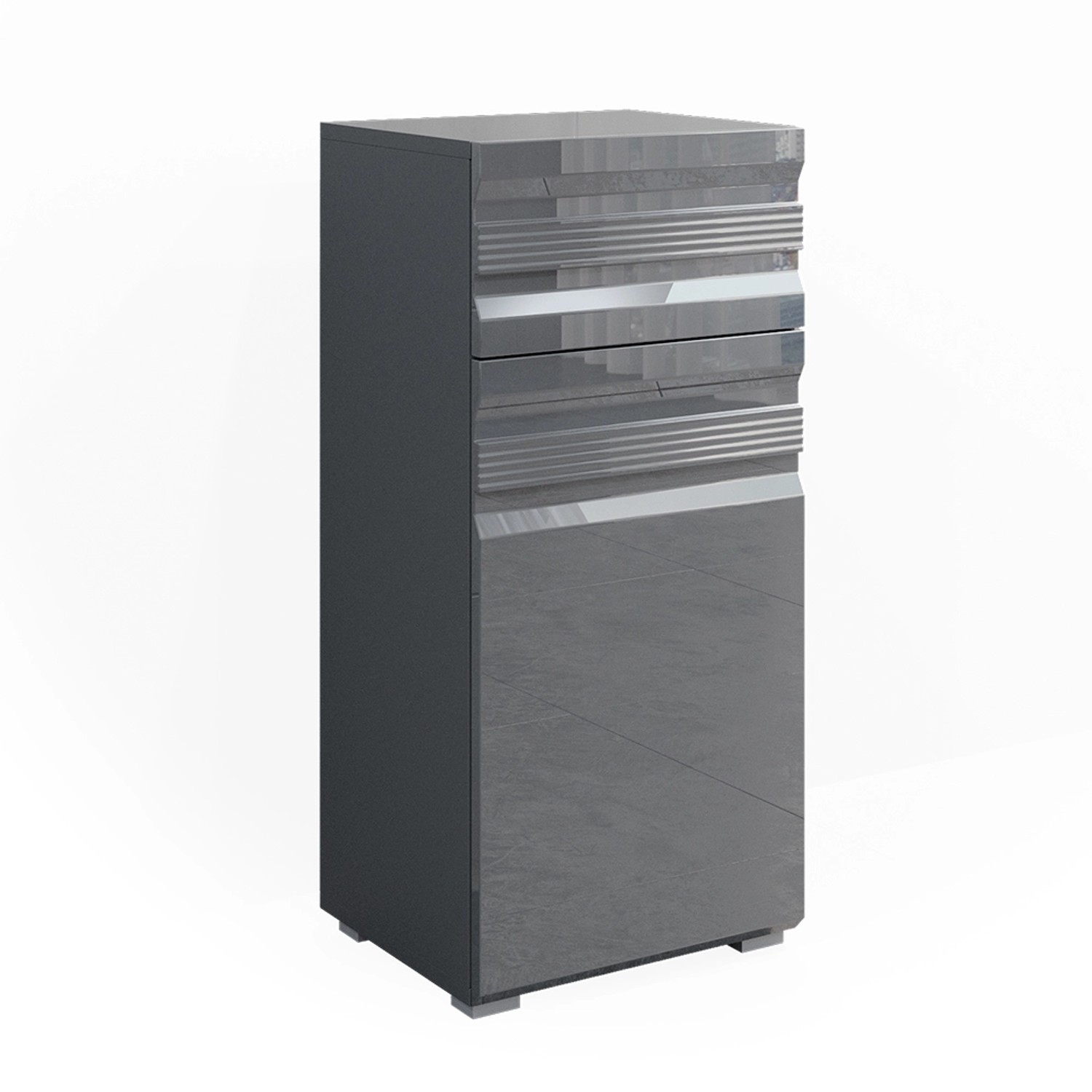 Vicco Midischrank Freddy Anthrazit Hochglanz 36 x 79 cm Vicco Midischrank Freddy Anthrazit Hochglanz 36 x 79 cm von Vicco
