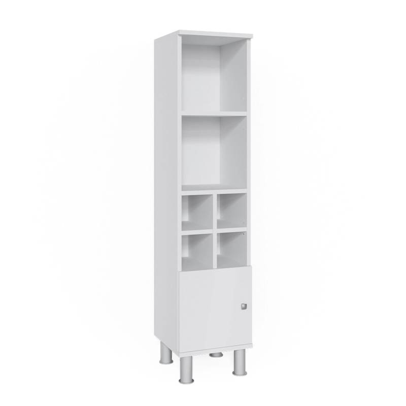 Vicco Midischrank Fynn Weiß 30 x 131 cm Kleine Tür von Vicco