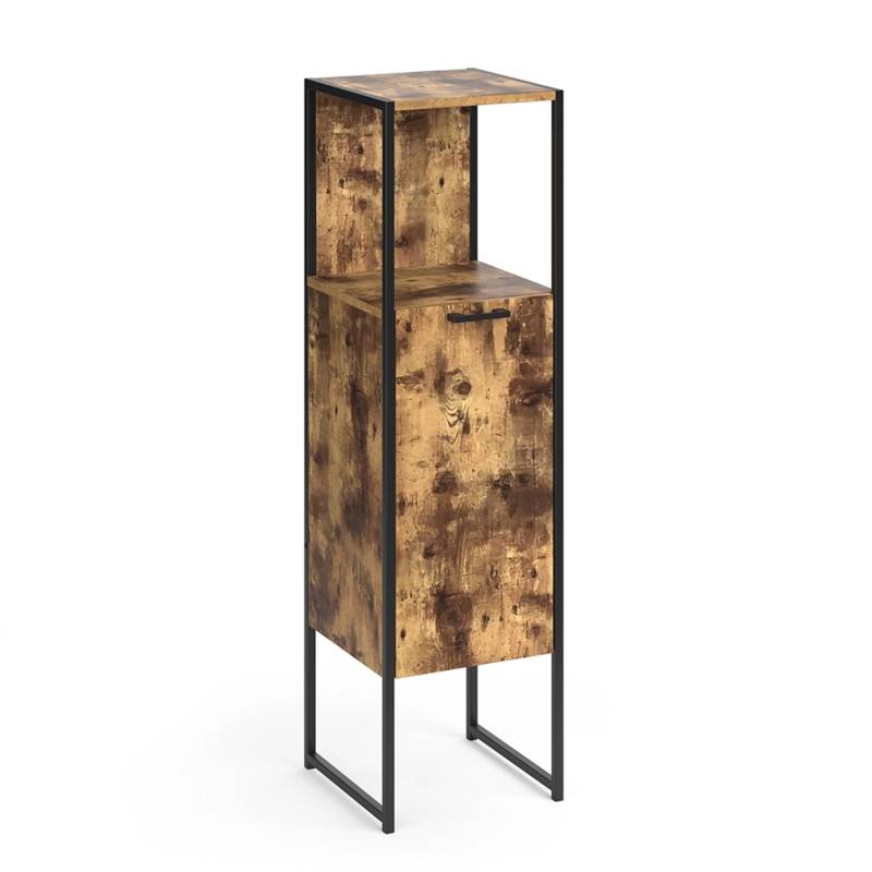 Vicco Midischrank Fyrk Eiche Rustikal/Schwarz 33 x 121 cm von Vicco