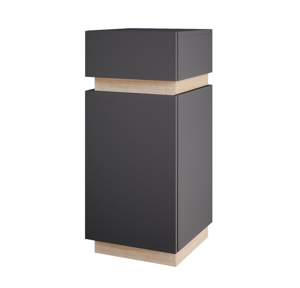 Vicco Midischrank Gloria, Anthrazit/Sonoma, 33 x 75.5 cm mit Tür und Schublade Vicco Midischrank Gloria, Anthrazit/Sonoma, 33 x 75.5 cm mit Tür und Schublade von Vicco