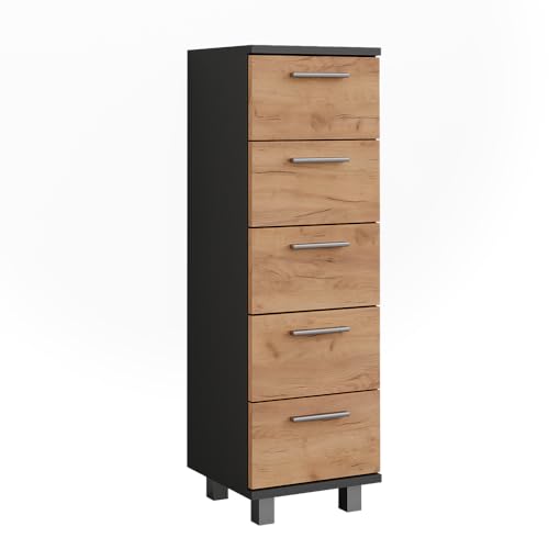 Vicco Midischrank Ilias, Anthrazit/Goldkraft Eiche, 30.2 x 95 cm Vicco Midischrank Ilias, Anthrazit/Goldkraft Eiche, 30.2 x 95 cm von Vicco