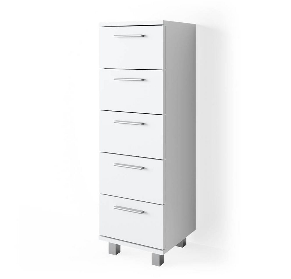 Vicco Midischrank Ilias, Weiß, 30 x 95 cm Drehbar von Vicco