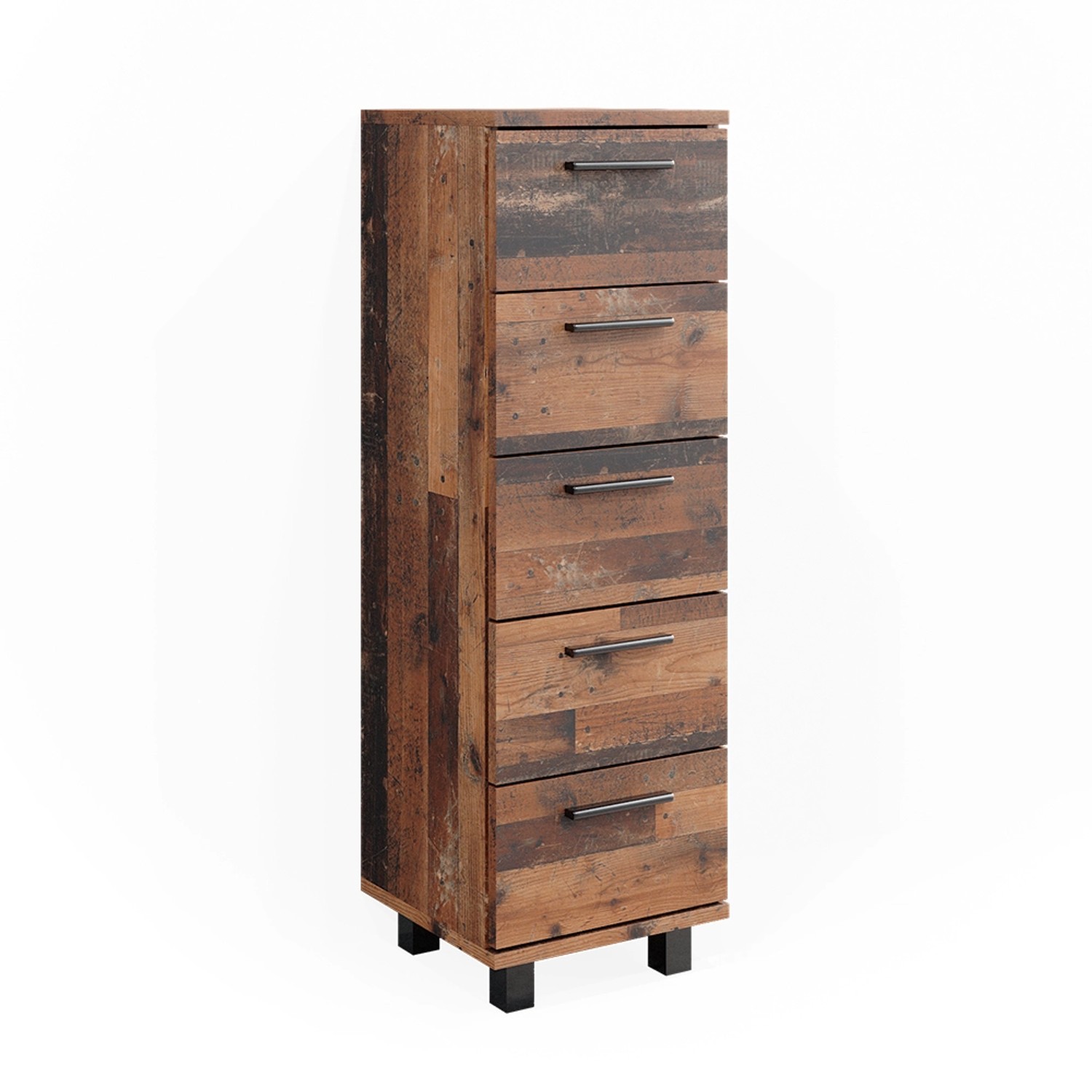 Vicco Midischrank Ilias Eiche Rustikal 30 x 95 cm mit 5 Schubladen Vicco Midischrank Ilias Eiche Rustikal 30 x 95 cm mit 5 Schubladen von Vicco